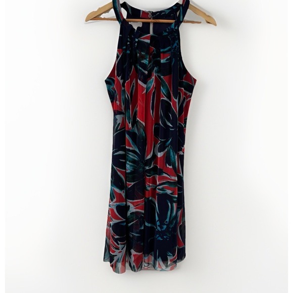 London Times Dresses & Skirts - London Times | Women's Blue and Red Shift Sleeveless Lined Stretch Dress Size 8